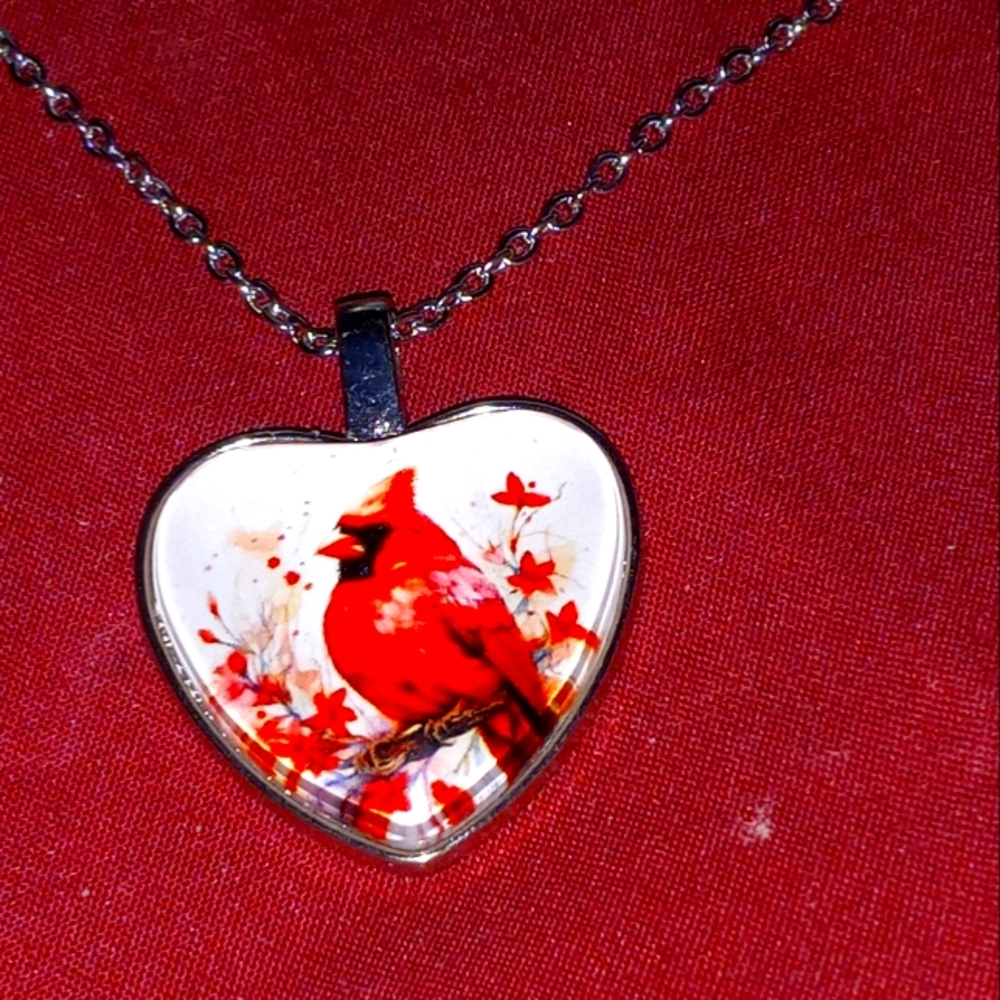 C-011 & E-011 NWOT CARDINAL NECKLACE in Silvertone